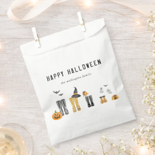 Happy Halloween Niedlich Spooky Watercolor Familie Geschenktütchen