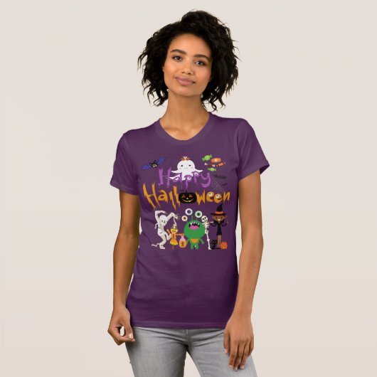 Happy Halloween Niedlich und Spooky T-Shirt (Vorne ganz)
