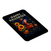 Happy Halloween Niedlich Witch Broomstick Magnet (Rechte Seite)