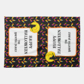 Happy Halloween Niedlich Witch Candy Corn Muster Geschirrtuch (Horizontal)