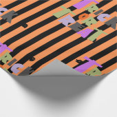Happy Halloween Niedliche Geister Geschenkpapier (Ecke)