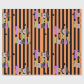 Happy Halloween Niedliche Geister Geschenkpapier (Flach)