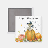 Happy Halloween Niedliche Hexenmaus Magnet (Vorderseite/Rückseite)