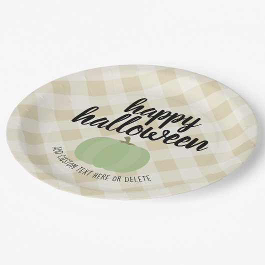 Happy Halloween - Niedliche Pumpkin Bauernhöfe Far Pappteller (Schrägansicht)