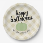 Happy Halloween - Niedliche Pumpkin Bauernhöfe Far Pappteller (Vorderseite)