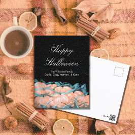 Happy Halloween Niedliche Pumpkins Harvest Postkarte