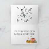 Happy Halloween Niedlicher Cartoon Hexenmäuse Karte (Innenseite)