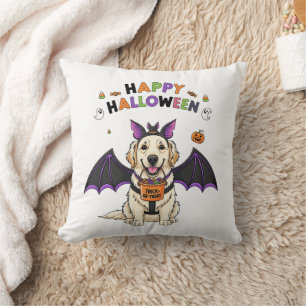 Happy Halloween Niedlicher Hundeschlitten Trick-od Kissen