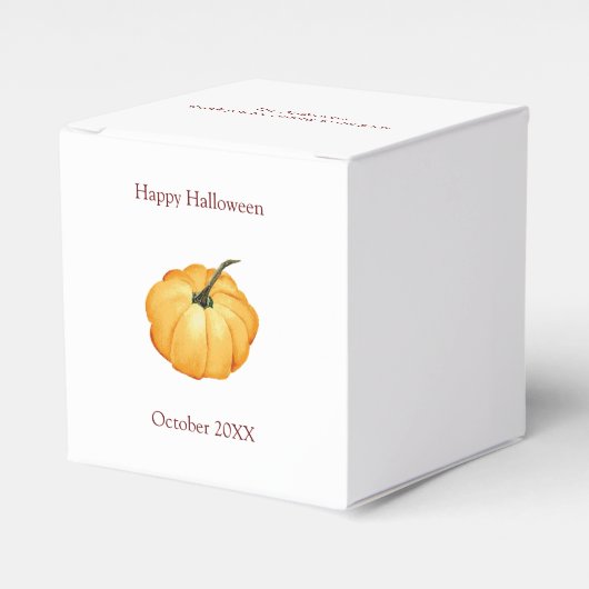 Happy Halloween niedlicher Orangenkürbis mit Datum Geschenkschachtel (Vorderseite)
