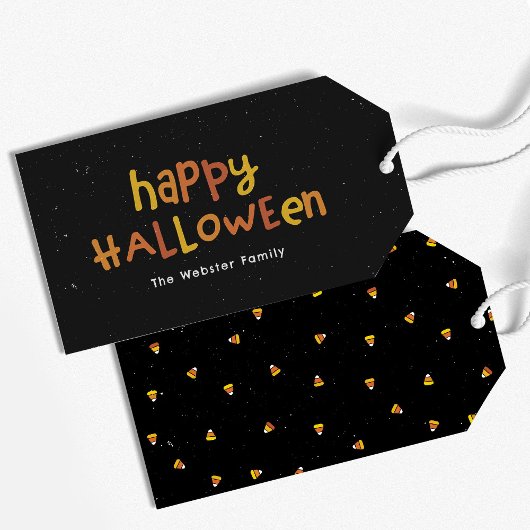 Happy Halloween niedlicher Spaß personalisiert Geschenkanhänger