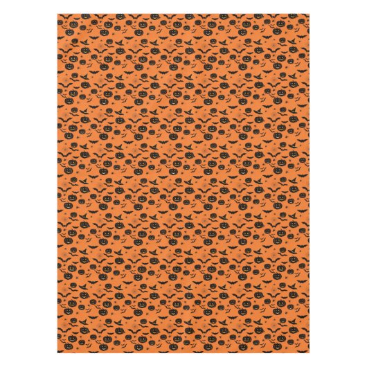 Happy Halloween | Niedliches Beängstigendes Hallow Tischdecke (Vorderseite)