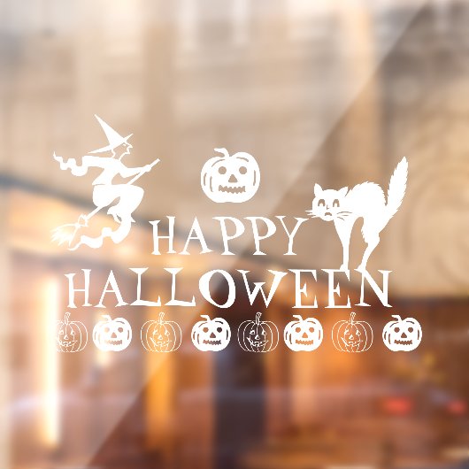 Happy Halloween niedliches Dekor House Fensteraufkleber (Blatt 2)