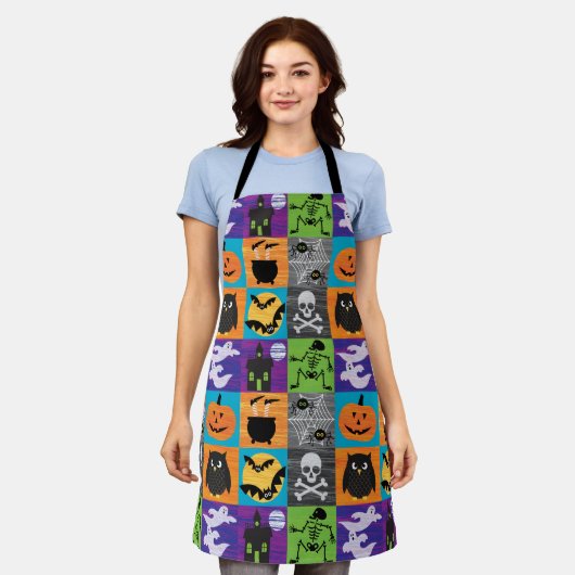 Happy Halloween Niedliches Muster Schürze (Getragen)