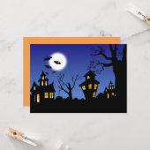 Happy Halloween Night Karte (Vorderseite/Rückseite Beispiel)