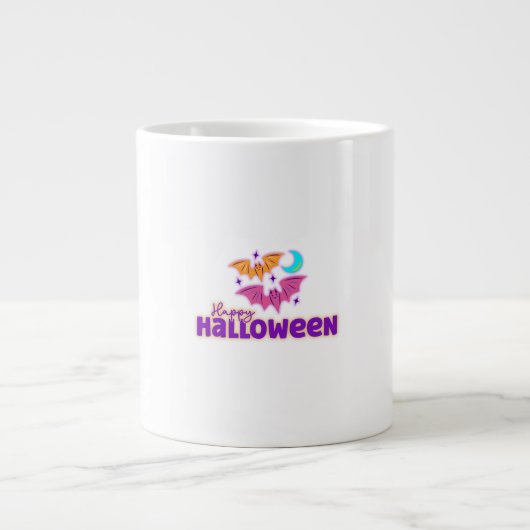 Happy Halloween Night - Niedliche Fledermäuse & Mo Jumbo-Tasse (Vorderseite)