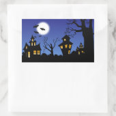 Happy Halloween Night Rechteckiger Aufkleber (Tasche)