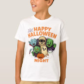 Happy Halloween Night Unisex Kleidung Weibliche T-Shirt (Vorderseite)