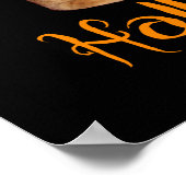 Happy Halloween Non-Beängstigend Orange Tabby Cat Poster (Ecke)