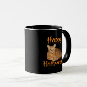 Happy Halloween Non-Beängstigend Orange Tabby Cat Tasse (VorderseiteRechts)