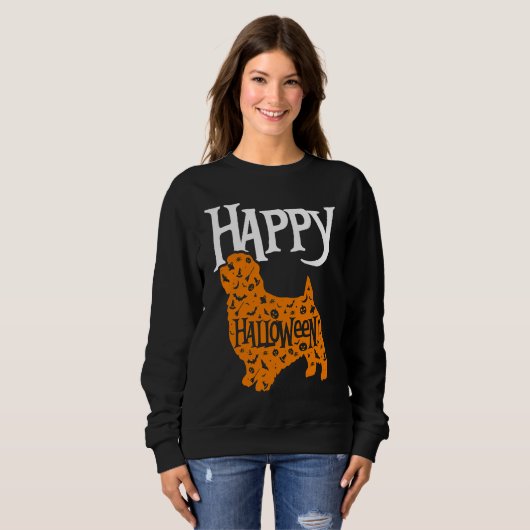 Happy Halloween Norfolk Terrier Sweatshirt (Vorne ganz)