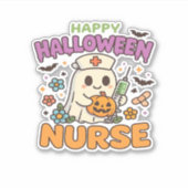 Happy Halloween Nurse Shirt � Niedlich Spooky Medi Aufkleber (Vorderseite)