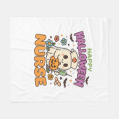Happy Halloween Nurse Shirt - Niedlich Spooky Medi Fleecedecke (Vorderseite (Horizontal))