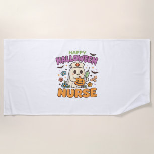 Happy Halloween Nurse Shirt - Niedlich Spooky Medi Strandtuch