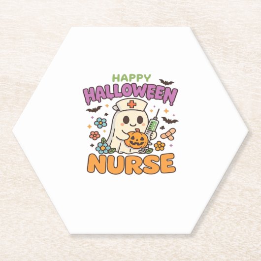 Happy Halloween Nurse Shirt - Niedlich Spooky Medi Untersetzer (Vorderseite)