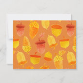 Happy Halloween Orange Acorns Fotokarte Karte (Rückseite)