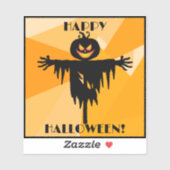 Happy Halloween Orange Black Aufkleber (Blatt)