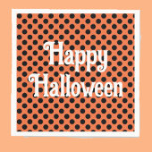 Happy Halloween Orange Black Dots Kinder Party Serviette