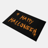 Happy Halloween, Orange Black Fußmatte (Schrägansicht)