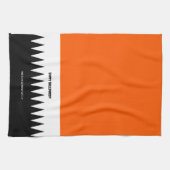 Happy Halloween Orange Black Personalisiert Geschirrtuch (Horizontal)