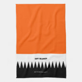 Happy Halloween Orange Black Personalisiert Geschirrtuch (Vertikal)