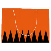 Happy Halloween Orange Black Personalisiert Große Geschenktüte (Rückseite)