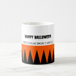 Happy Halloween Orange Black Personalisiert Kaffeetasse