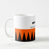 Happy Halloween Orange Black Personalisiert Kaffeetasse (Links)