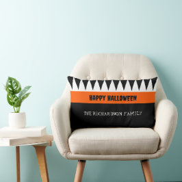 Happy Halloween Orange Black Personalisiert Lendenkissen
