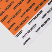 Happy Halloween Orange Black Personalisiert Seidenpapier (Detail)