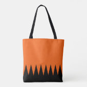 Happy Halloween Orange Black Personalisiert Tasche (Rückseite)