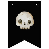 Happy Halloween Orange Black Skull Ghost Wimpelkette (Erste Fahne)