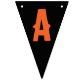 Happy Halloween Orange Black Skull Ghost Wimpelkette (Dritte Fahne)