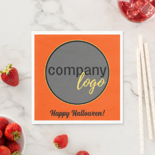 HAPPY HALLOWEEN ORANGE FARBGESCHÄFT HINZUFÜGEN EIG SERVIETTE