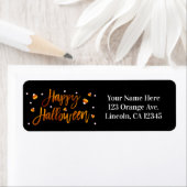 Happy Halloween Orange Foil Modernes Script Trendy (Insitu)