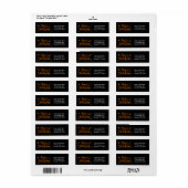 Happy Halloween Orange Foil Modernes Script Trendy (Vorne)