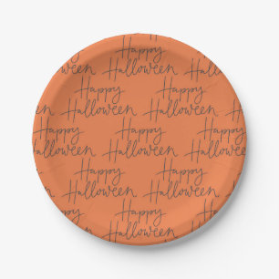 Happy Halloween Orange & Gray Party Teller