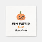 Happy Halloween Orange James O Lantern Pumpkin Serviette (Vorderseite)