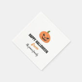Happy Halloween Orange James O Lantern Pumpkin Serviette (Ecke)