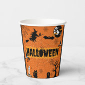 HAPPY HALLOWEEN(ORANGE) PAPIER CUPS PAPPBECHER (Rückseite)