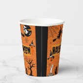 HAPPY HALLOWEEN(ORANGE) PAPIER CUPS PAPPBECHER (Rechts)